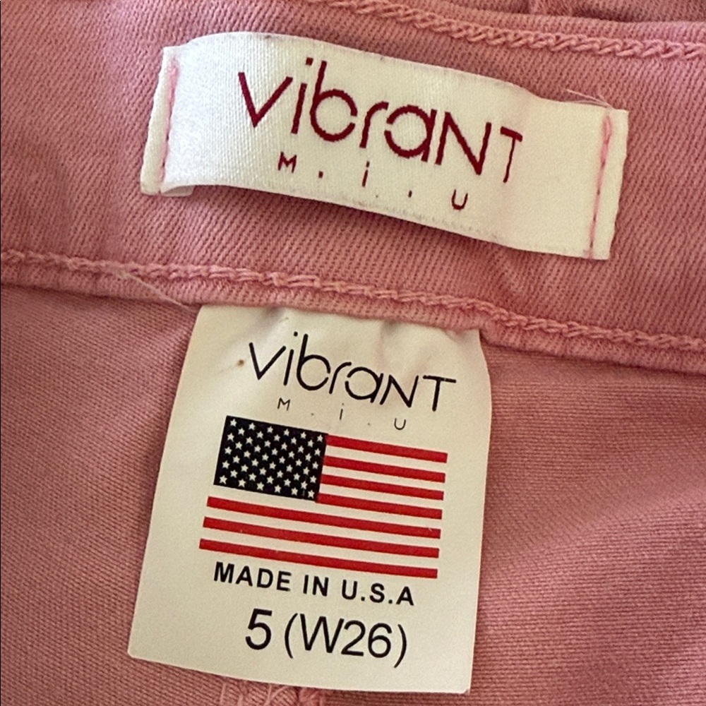 VIBRANT M. I. U. Vintage Y2K SUPER WIDE
Leg Distressed BUBBLEGUM Pink JEANS - Picture 11 of 13